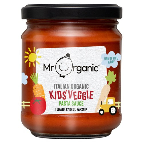 Mr Organic tomato carrot parsnip pasta sauce 200g, imported from the UK
