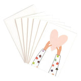Caroline Gardner blank card pack hands holding heart 6 (British brand)