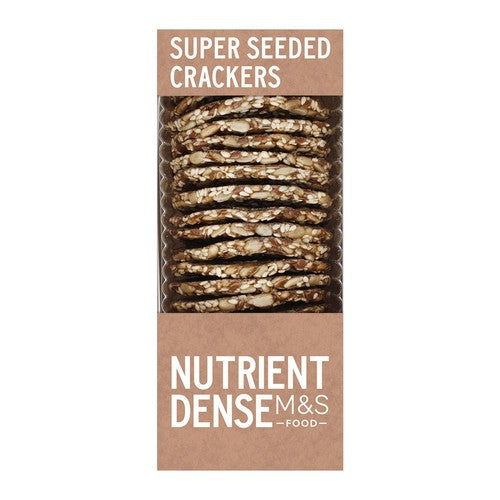 M&S super seeded crackers nutrient dense 108 kcal per serving - British product