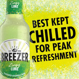 Breezer Lime alcoholic drink bottle, imported from the UK