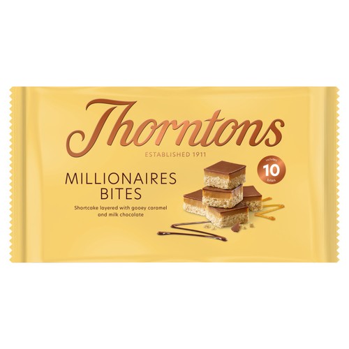 Thorntons caramel shortcake bites 10 pack 120g (British brand)