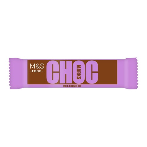 M&S Choc Marks milk chocolate bar 50g, imported from the UK