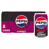 Pepsi Max Cherry sugar-free cola 8x330ml, imported from the UK