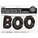 Boo Black Foil Halloween Balloon Banner Kit