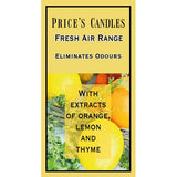 Price's odour eliminating candle jar 83mm x 74mm, imported from the UK