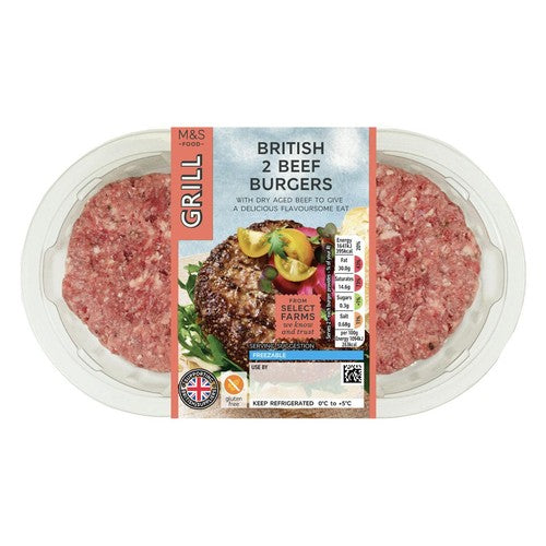 MS British 2 Dry Aged Beef Burgers