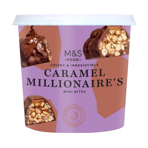 M&S Millionaire Mini Bites biscuit clusters 270g, imported from the UK
