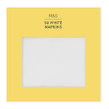 M&S white paper napkins 50 pack, imported from the UK