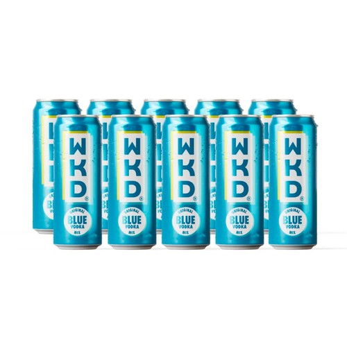 WKD Blue vodka premix 330ml cans - British product