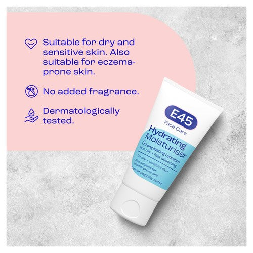 E45 Face Moisturiser Cream for Dry and Sensitive Skin
