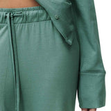 M&S Womens Cotton Modal Revere Pyjama Set, M, Green