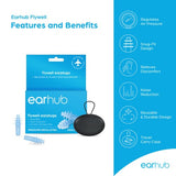 earhub flywell adult flight earplugs 1 pair