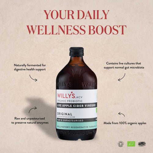 Willy's apple cider vinegar with The Mother 500ml (British brand)
