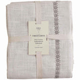 M&S X Fired Earth Pure Cotton Embroidered Tablecloth, Natural