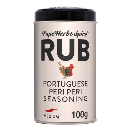Cape Herb & Spice Portuguese Peri Peri Seasoning Rub Tin - British product