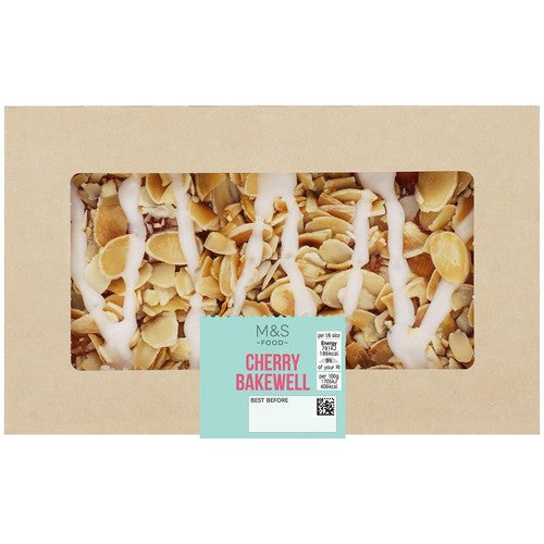 M&S Cherry Bakewell Loaf sponge cake 285g, imported from the UK