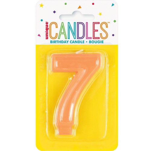 Raised Border Numeral 7 Candle