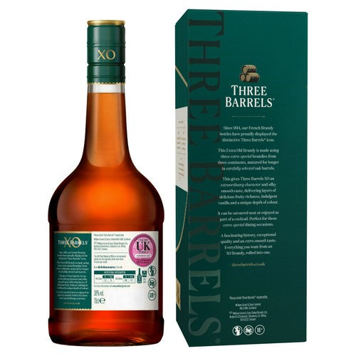 Three Barrels XO extra old brandy 70cl (British brand)