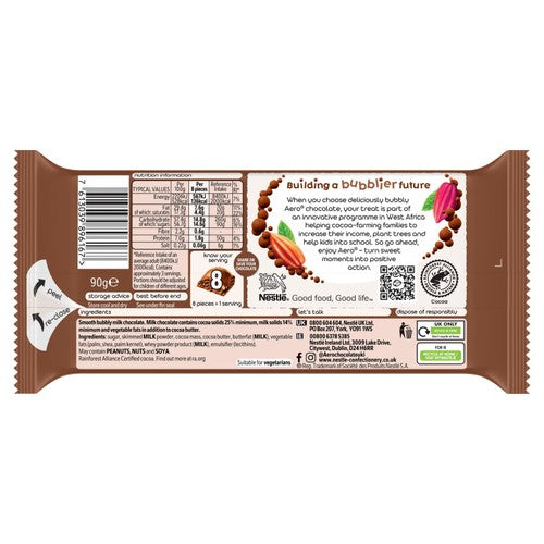 Aero milk chocolate sharing bar 90g - British product