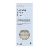 M&S Fresh Linen reed diffuser 80ml, imported from the UK