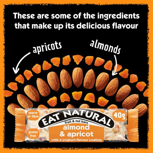 Eat Natural Almond Apricot Bars Box 3 x 40g - British product