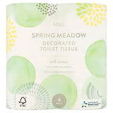M&S Spring Meadows decorated toilet paper 4 rolls, imported from the UK