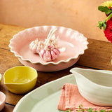 Jamie Oliver Big Love Proper Pie Dish, Stoneware, 28cm, Pink