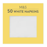 M&S white paper napkins 50 pack, imported from the UK