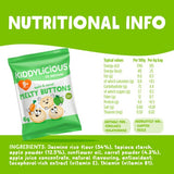Kiddylicious Apple & Carrot Melty Buttons baby snacks 5 x 6g, UK version