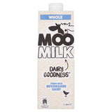 Moo whole long life milk 1L, imported from the UK
