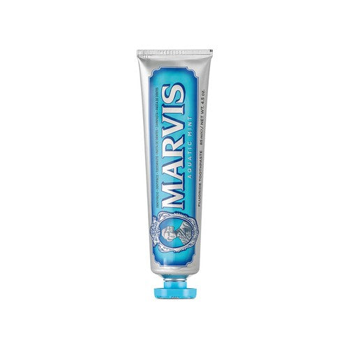 Marvis Aquatic Mint toothpaste, imported from the UK