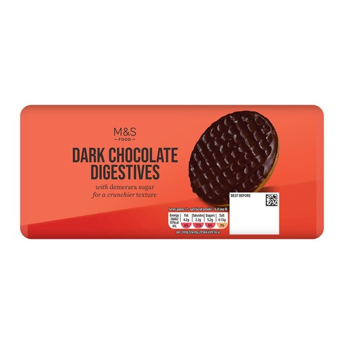 M&S dark chocolate digestive biscuits 300g, imported from the UK