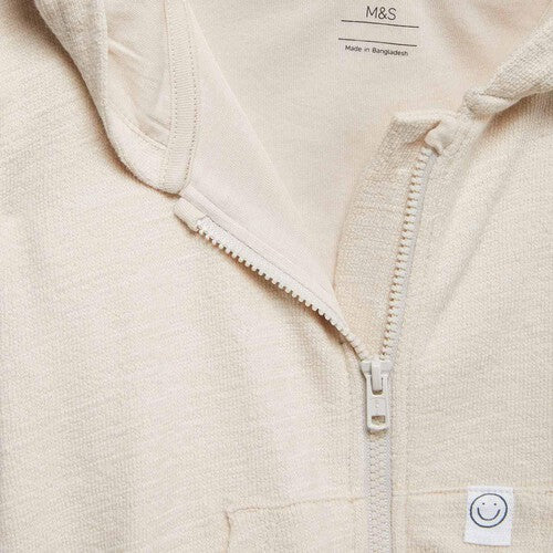 M&S Cotton Alfie Zip Through Hoodie, 2-3 Years