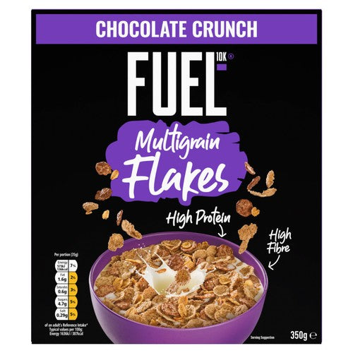FUEL10K Chocolate Multigrain Flakes High Protein Breakfast Cereal
