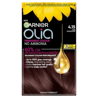 M&S Garnier Olia 4.15 Iced Chocolate Brown Permanent Hair Dye- Buy online at McGrocer