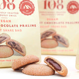Rhythm 108 vegan hazelnut chocolate praline biscuits 135g, imported from the UK