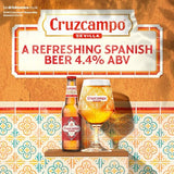 Cruzcampo lager beer 12 x 330ml bottles - British product