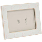M&S ceramic heart photo frame white 4x6 inch, imported from the UK