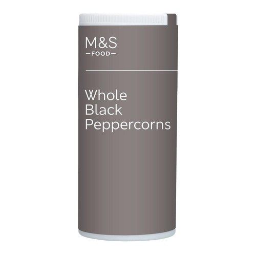 M&S whole black peppercorns 100g - British product