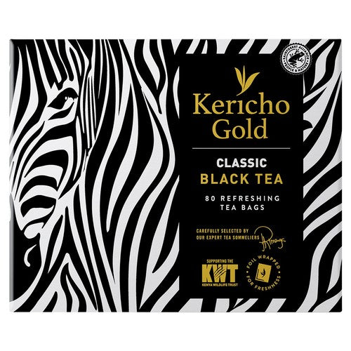 Kericho Gold black tea 80 tea bags, imported from the UK