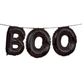 Boo Black Foil Halloween Balloon Banner Kit