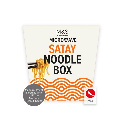 M&S Satay Noodle Box 300g, imported from the UK
