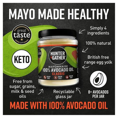 Hunter & Gather classic avocado oil mayonnaise 175g - British product