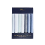 M&S cotton handkerchiefs blue mix 7-pack, UK version