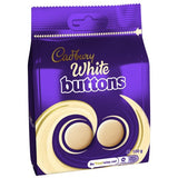 Cadbury white chocolate buttons 100g bag - British product