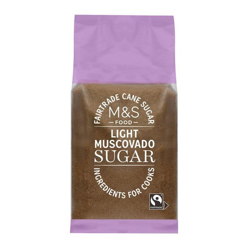 M&S Light Muscovado Brown Sugar 500g, imported from the UK
