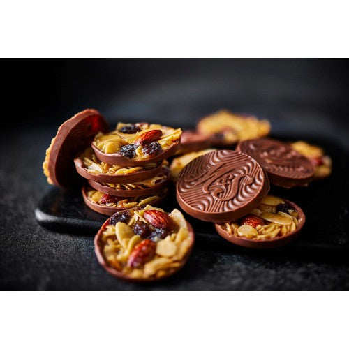 M&S milk chocolate and salted caramel Florentines 170g, imported from the UK