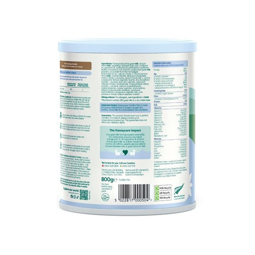 Nanny Care goat stage 3 toddler milk formula 800g, imported from the UK