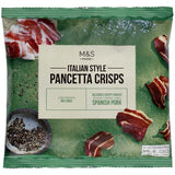 M&S Italian Style Pancetta Crisps 25g, imported from the UK