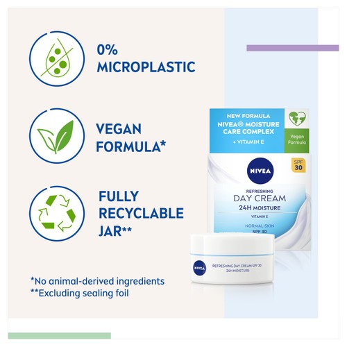 NIVEA day cream for normal skin with SPF 30 in a jar, imported from the UK
